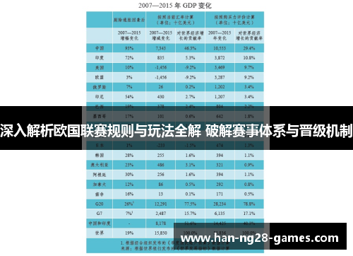 深入解析欧国联赛规则与玩法全解 破解赛事体系与晋级机制